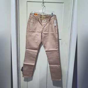 Old Navy Rock Star Dusty Pink w/Silver Fibers Super Skinny Jeans Size 12 NWT